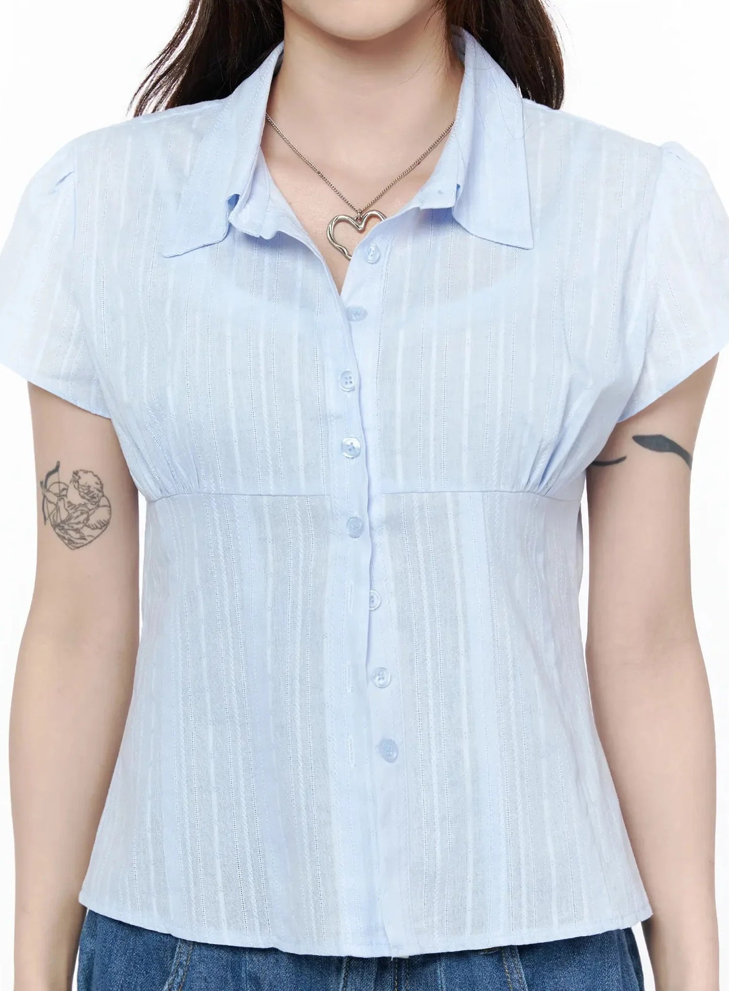 Button Up Linen Summer Blouse IL506