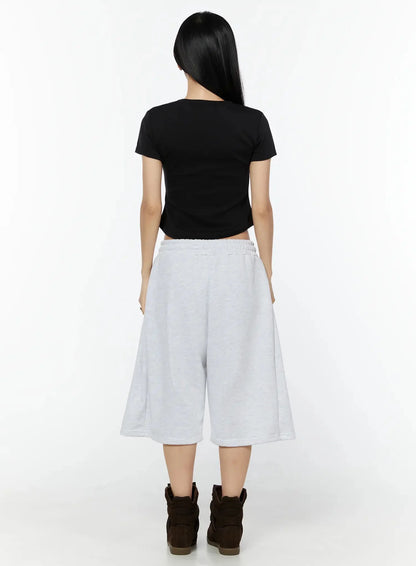 Camo Cross Patch Bermuda Shorts IU524