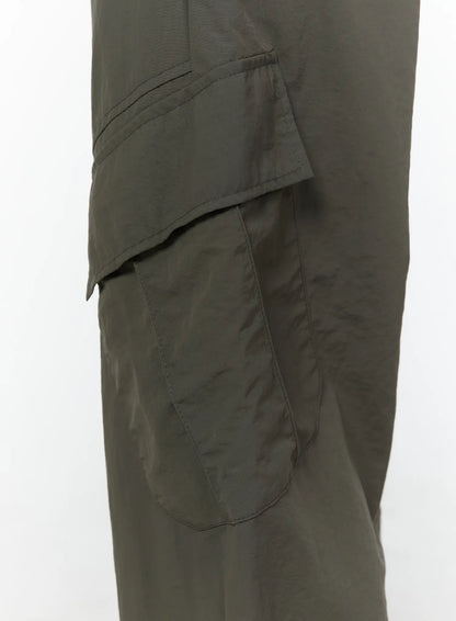 Cargo Wide Parachute Pants CU526