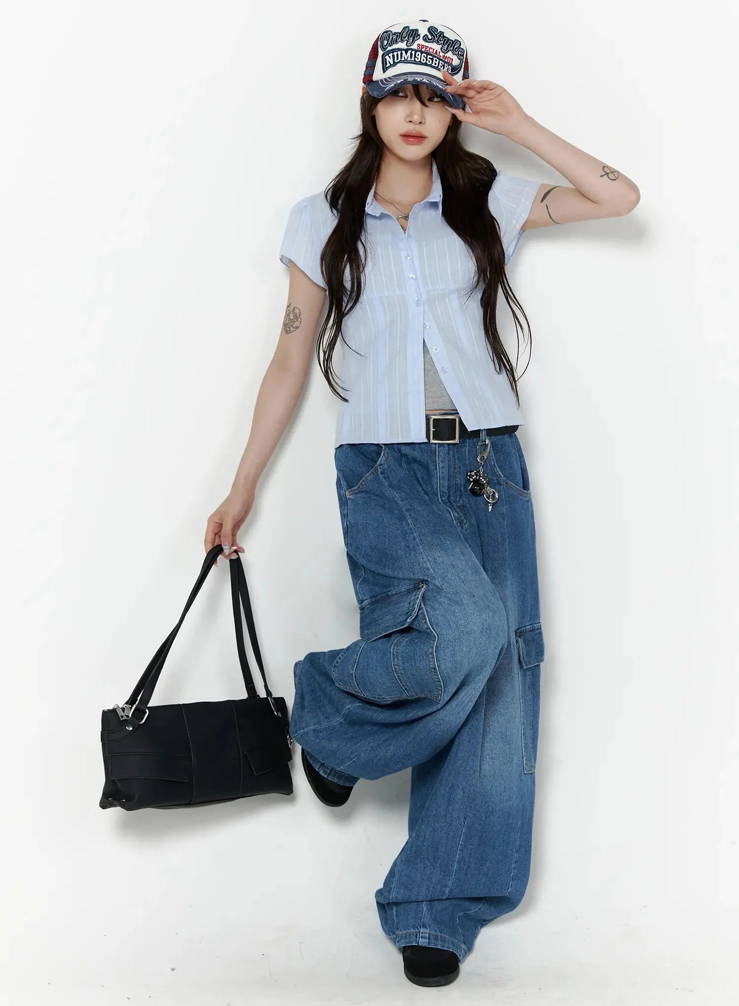 Carla Wide Cargo Jeans IL506