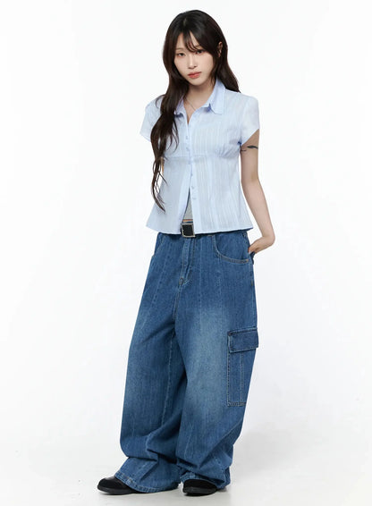 Carla Wide Cargo Jeans IL506