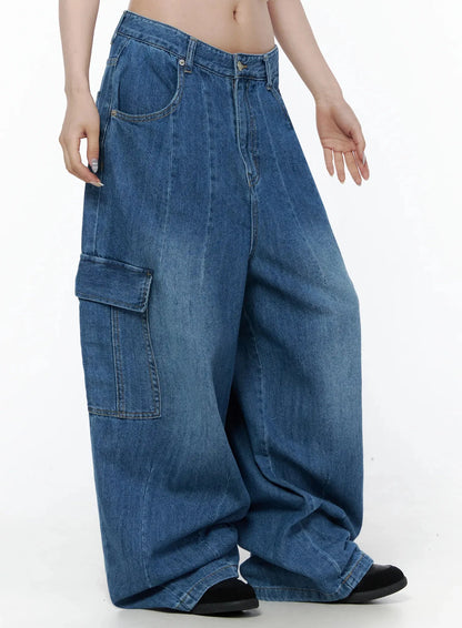 Carla Wide Cargo Jeans IL506