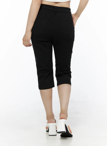 Casual Slim-Fit Capri Pants IU525