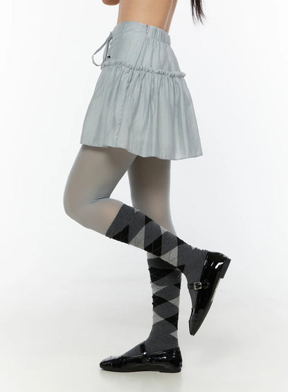 Chiffon Flare Mini Skirt CU526
