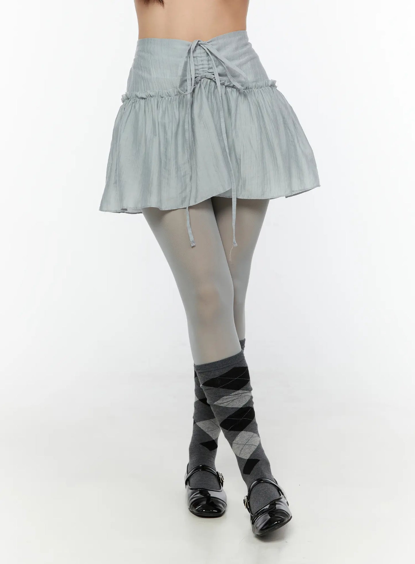 Chiffon Flare Mini Skirt CU526