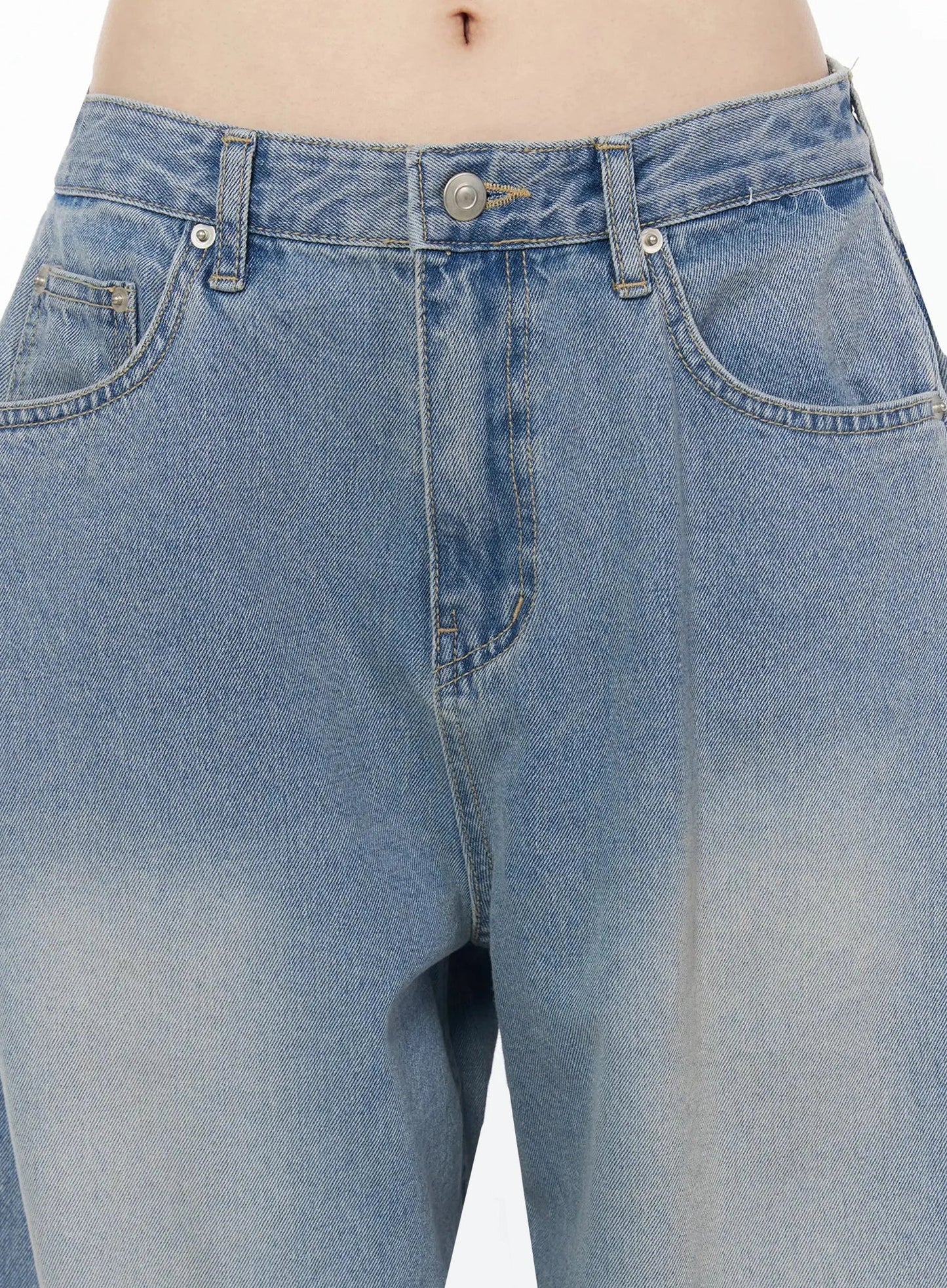 Coleen Side Pleat Baggy Jeans IL502