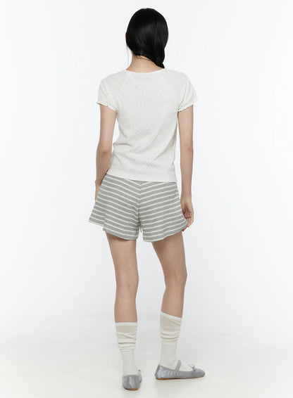 Colette Striped Banding Shorts IL506