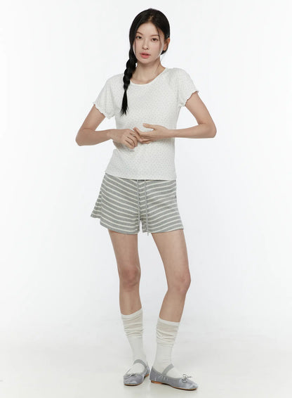 Colette Striped Banding Shorts IL506