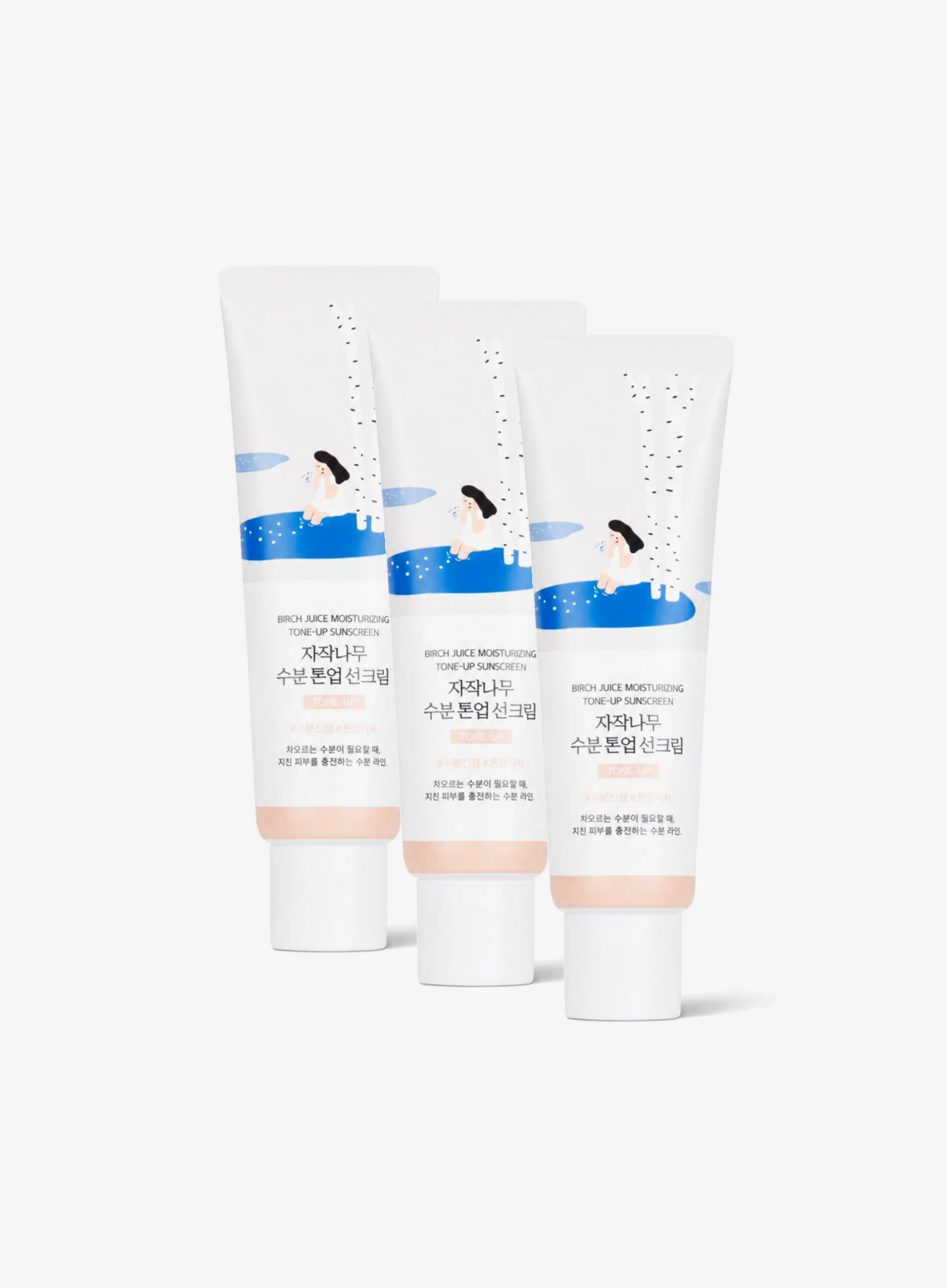 Birch Juice Moisturizing Tone Up Sun Cream SPF 50+, PA++++ Trio Set (50ml*3ea)
