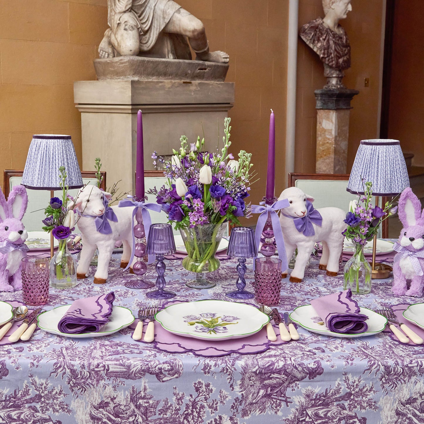 Small Eden Purple Candle Holder (Pair)