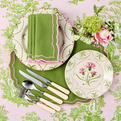 Pink & Green Santa Kristina Starter Plate